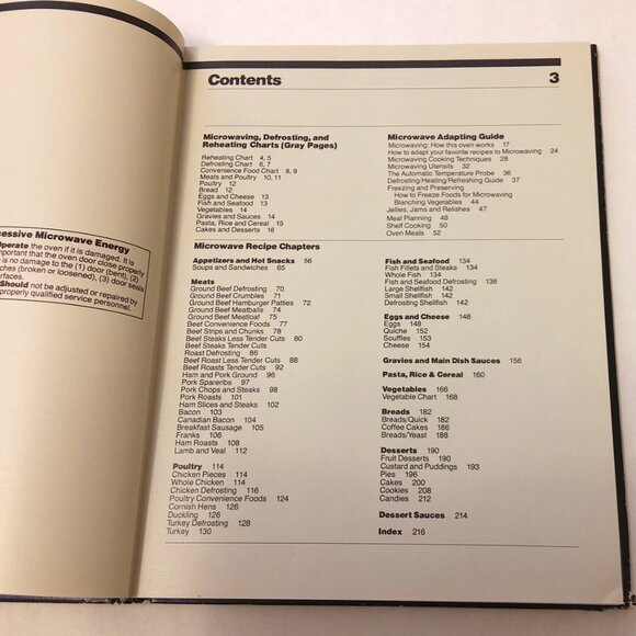 Preowned The Microwave Guide and Cookbook GE 1982 Hardcover - Picture 3 of 3
